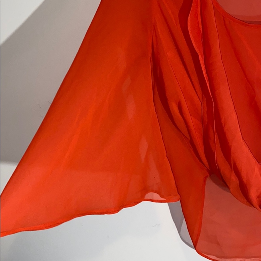 Sheer orange blouse! - Picture 4 of 5